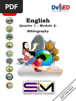 English: Quarter 1 - Module 2: Bibliography