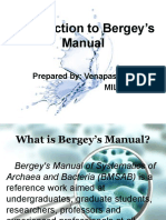 Introduction To Bergey's Manual