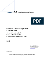 ACS Offshore Upstream Construction CoP SoW CoA