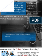 Teacher Works From Home Distance Online Learning Management System of Teaching and Learning Tasks Live Stream Date: July 14, 2020 10am