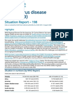 Coronavirus Disease (COVID-19) : Situation Report - 198