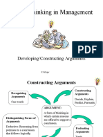 Critical Thinking in Management: Developing/Constructing Arguments