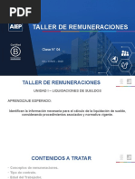 Taller Remuneraciones - Sesión IV