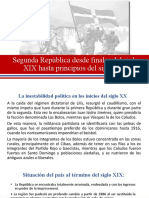 Masciel Peralta Tarea 10 Segunda República Desde Finales Del Siglo XIX Hasta Principios Del Siglo XX