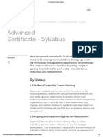 IPA - Advanced Certificate - Syllabus