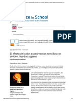 El Efecto Del Calor - Experimentos Sencillos Con Sólidos, Líquidos y Gases