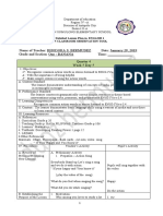 Name of Teacher: RHODORA S. BERMUDEZ Date: Januarry 29, 2019 Grade and Section: One - BANANA Time: - Quarter 4 Week 5 Day 5