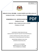 Borang Soal Selidik - Kajian Kepuasan Pelanggan: Feedback Form - Customer Satisfaction Survey