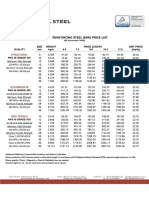 Capitol Steel Corporation - Rebar Pricelist