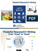 Powerful Resume CV Writing PPT Reading Version