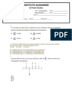 Examen de Recuperacion Matematicas I 1°bloque