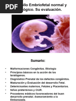 Desarrollo Embriofetal Normal y Patológico