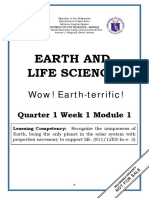 SCIENCE - Q1 - W1 - Mod1 - Earth and Life Science (Planet Earth)