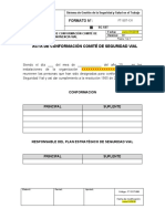 FT-SST-131 Formato Acta de Conformación Del Comite de Seguridad Vial