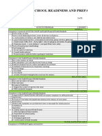 Covid Monitoring Checklist