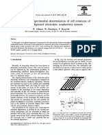 Theoretical and Experimental Determination of Cell Constants of Planar-Interdigitated Electrolyte Conductivity Sensors