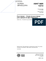 NBR 12212 - Poço Tubular - Projeto de Poço Tubular para Captação de Água Subterrânea