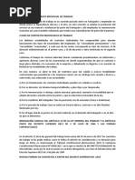 Concepto de Contrato Individual de Trabajo