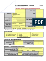 Check List For Transformer