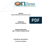 Actividad de Aprendizaje 3. El Juicio de Amparo