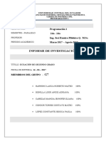 Informe de Investigación