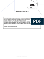 Ceda Business Plan Form