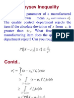 Chebysev Inequality: Suppose and Variance