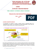 Facultad de Ciencias de La Salud: Universidad Nacional Del Altiplano Escuela Profesional de Nutrición Humana