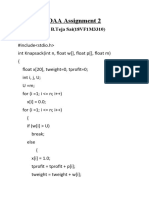 DAA Assignment 2: by B.Teja Sai (18VF1M3310)