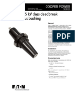 600 A 35 KV Class Deadbreak Apparatus Bushing: Cooper Power