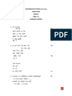 Mathematics Paper 2 (121/2) Form Four Paper 2 TIME: 2 Marking Scheme