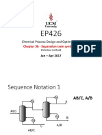 Chemical Process Design and Optimization: Chapter 3b - Separation Train Synthesis