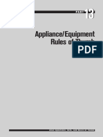 Appliance/Equipment Rules of Thumb