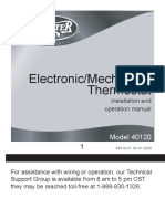 Electronic/Mechanical Thermostat: Model 40120