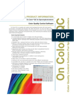 Technical Product Information: Color Quality Control Software