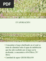 Obtencion de Azucar Por Evaporacion