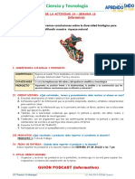 Ciencia y Tecnología: Elaboramos Conclusiones Sobre La Diversidad Biológica para Difundir Nuestra Riqueza Natural