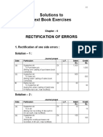 Solutions To Text Book Exercises: Rectification of Errors