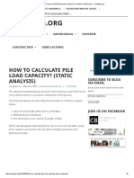 How To Calculate Pile Load Capacity - (Sta