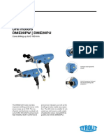 Drill Motors Dme20Pw - Dme20Pu: Core Drilling Up To Ø 180 MM