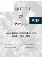 Project File OF Physics: Logic Gates Combination For A Given Truth Table