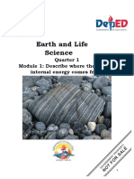 Earth and Life Science: Quarter 1 Module 1: Describe Where The Earth's Internal Energy Comes From