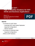 Red Hat and SAP - High Availability Solutions For SAP HANA and Business Applications