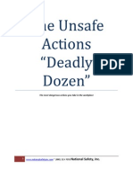 The Deadly Dozen of Unsafe Actions