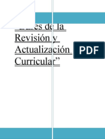 Bases de La Revisión y Actualización Curricular