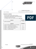 Biology Higher Level Paper 3: Instructions To Candidates