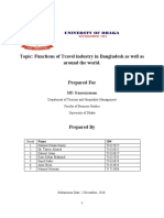 Topic: Functions of Travel Industry in Bangladesh As Well As Around The World