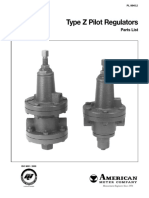 Type Z Pilot Regulators: Parts List