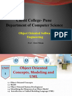 Christ College-Pune Department of Computer Science: Object Oriented Software Engineering