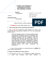 Republic of The Philippines Department of Justice State Regional Prosecutor San Fernando, La Union Marielle Quilacio